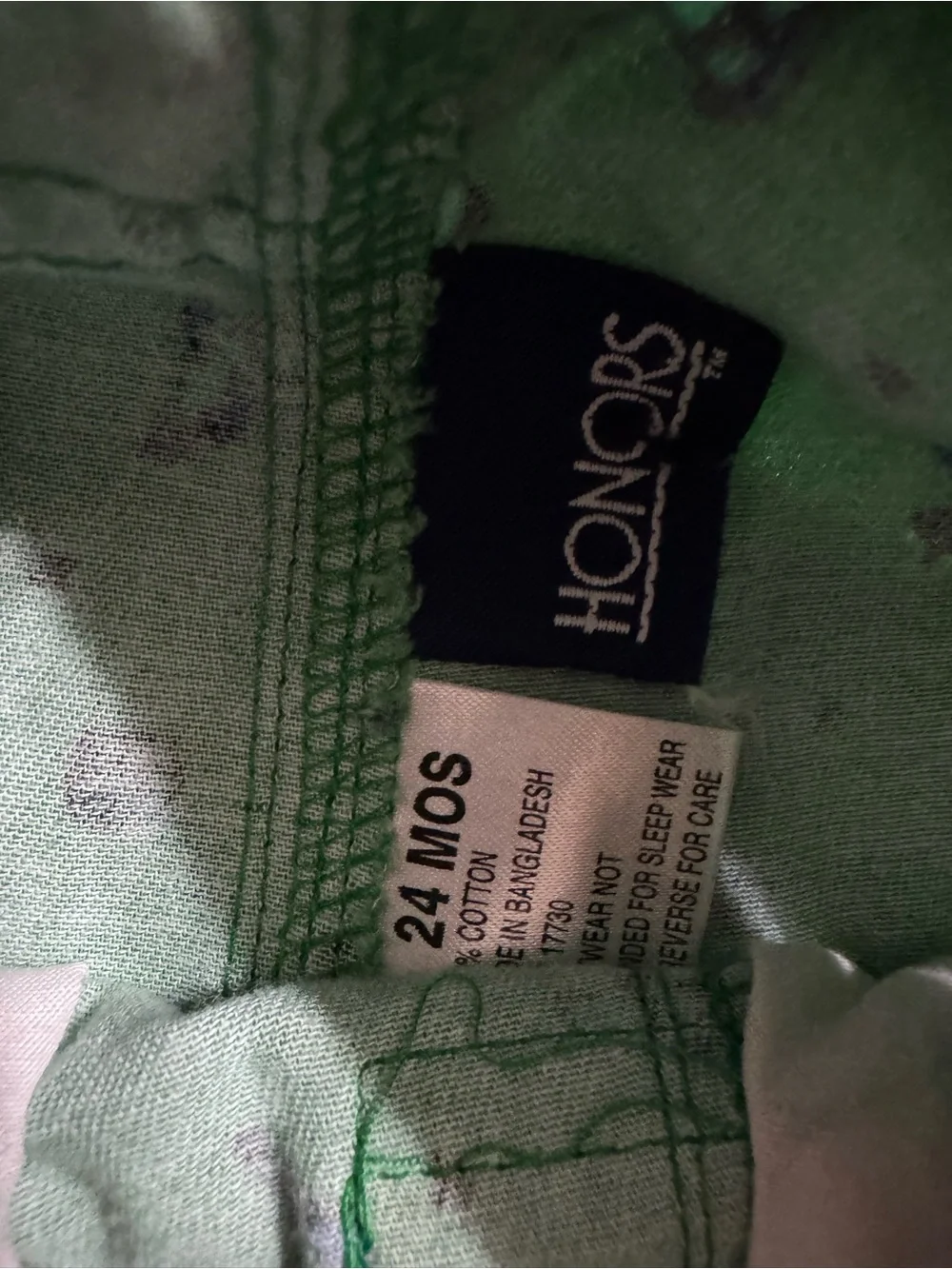 Vintage Honors green parrot treasure chest island shortalls overalls 24m boys